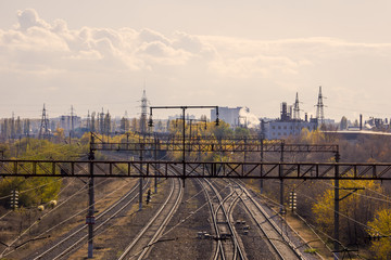 Fototapeta na wymiar railroad railway rail autumn 