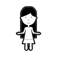 woman with open arms  vector illustration