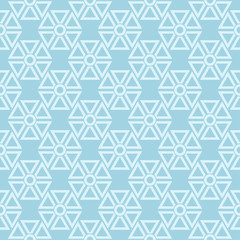 Light blue geometric ornament. Seamless pattern