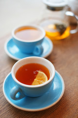 A cup of tea on the table