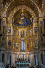 Fototapeta na wymiar Christ Pantocrator, Cathédrale de Monreale, Palerme, Sicile