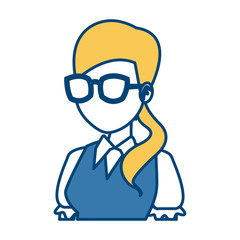 School teacher cartoon icon vector illustration graphic design