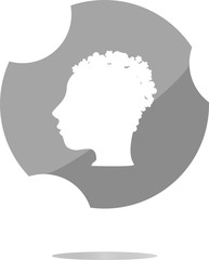 idea people head circle glossy wen icon