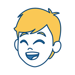 Obraz na płótnie Canvas Boy face cartoon icon vector illustration graphic design