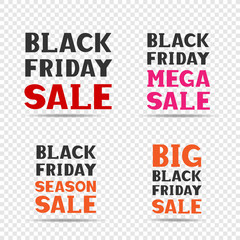 Obraz premium Black friday sale message set