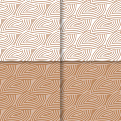 Geometric brown beige background. Abstract seamless wallpaper. Colored set