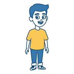 Cute schoolboy cartoon icon vector illustration graphic design