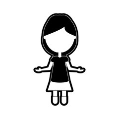 woman with open arms  vector illustration