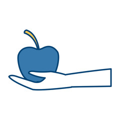 Delicious apple fruit icon vector illustration graphic design