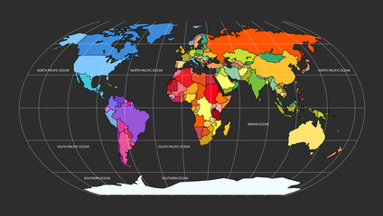 World map infographic layout. Vector illustration