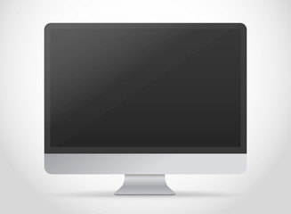 Modern computer vector mockup. Photoreal illustration. Template for a content