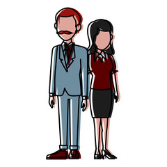 Teachers teamwork couple icon vector illustration graphic design