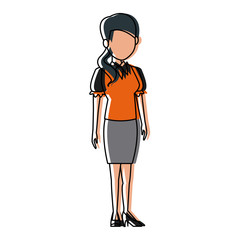 School teacher cartoon icon vector illustration graphic design