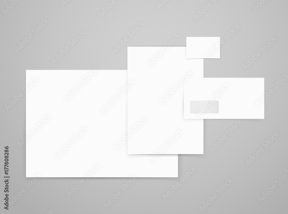 Poster Different paper formats for branding. Vector mockup for design presentation