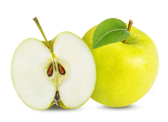 Fresh apple isolated on white background with clipping path