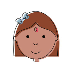 woman face vector illustration