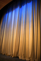 View of stage curtain