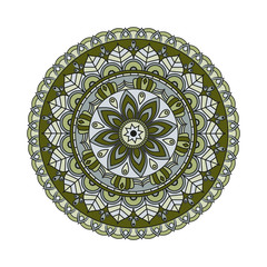 Flower Mandalas. Vintage decorative elements. Oriental pattern, vector illustration. Islam, Arabic, Indian, turkish, pakistan, chinese, ottoman motifs