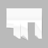 Vector paper ad sheet mockup Vector illustration