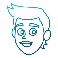Boy face cartoon icon vector illustration graphic design