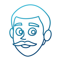 Boy face cartoon icon vector illustration graphic design