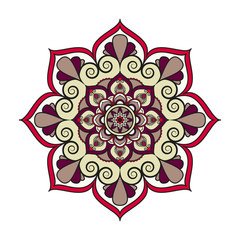 Flower Mandalas. Vintage decorative elements. Oriental pattern, vector illustration. Islam, Arabic, Indian, turkish, pakistan, chinese, ottoman motifs