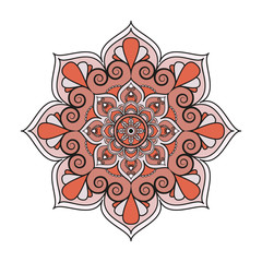 Flower Mandalas. Vintage decorative elements. Oriental pattern, vector illustration. Islam, Arabic, Indian, turkish, pakistan, chinese, ottoman motifs