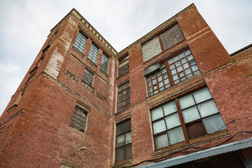 Abandoned and forsaken industrial building of the early 20th century
