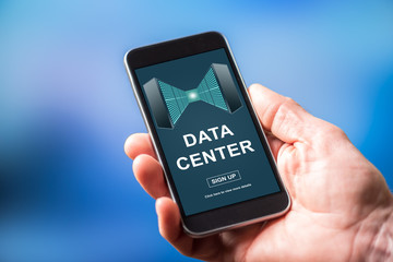 Data center concept on a smartphone