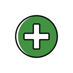 Obraz premium Plus button icon