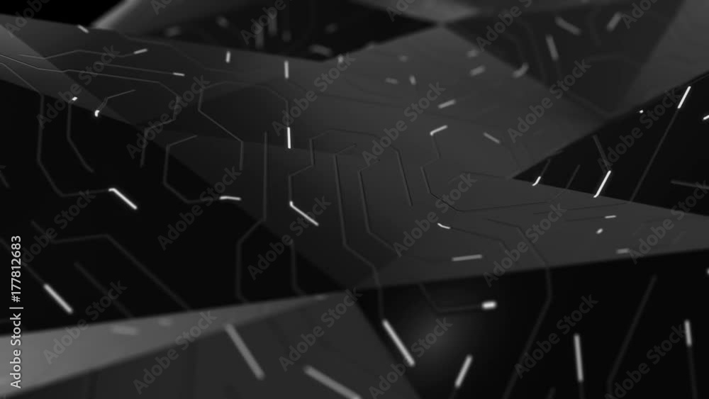 Poster abstract circuit board futuristic background. server computer code processing technology with bokeh.