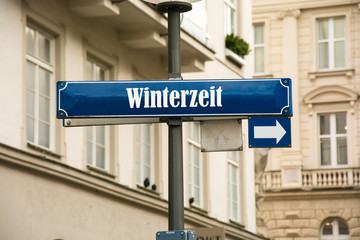 Fototapeta premium Schild 192 - Winterzeit