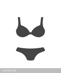 Lingerie. Bra and panties icon.