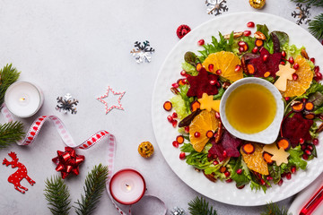 Obraz na płótnie Canvas Christmas wreath salad