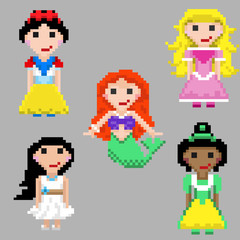 Obraz na płótnie Canvas Pixel Fairy Princess