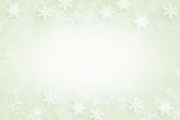 Zimowe tło z płatkami śniegu  - obrazy, fototapety, plakaty