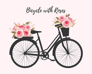 Bicycle with roses