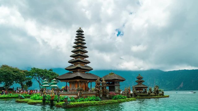Water temple at Beratan lake, Pura Ulun Danu Batur in Bedugul, Bali.