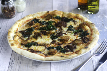 Meaty pizza