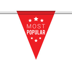 flag with most popular on it illustration