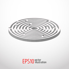 Labyrinth abstract. Vector 3d