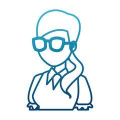 School teacher cartoon icon vector illustration graphic design