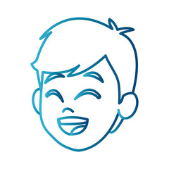 Boy face cartoon icon vector illustration graphic design