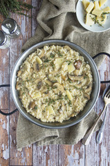 Mushroom and taleggio risotto