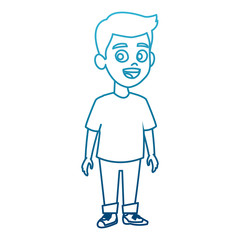 Cute schoolboy cartoon icon vector illustration graphic design