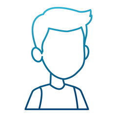 Boy faceless cartoon icon vector illustration graphic design