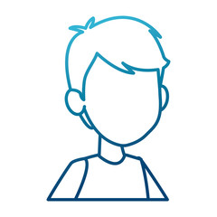 Boy faceless cartoon icon vector illustration graphic design