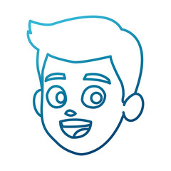 Boy face cartoon icon vector illustration graphic design