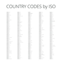 Country code vector marks set. Iso area code sign collection. Country name abbreviation tag. Territory index contraction label. Two three letters country identity sticker. Translation markers letter