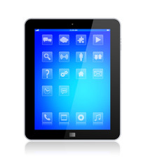 Tablet PC on a white